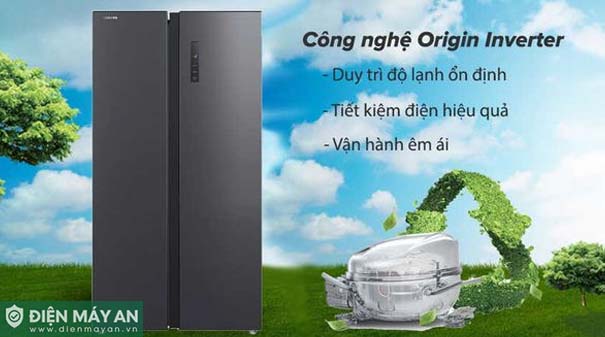 Tủ Lạnh Side By Side Toshiba Inverter 555 Lít GR-RS696WI-PMV(60)-AG - công nghệ tiết kiệm điện